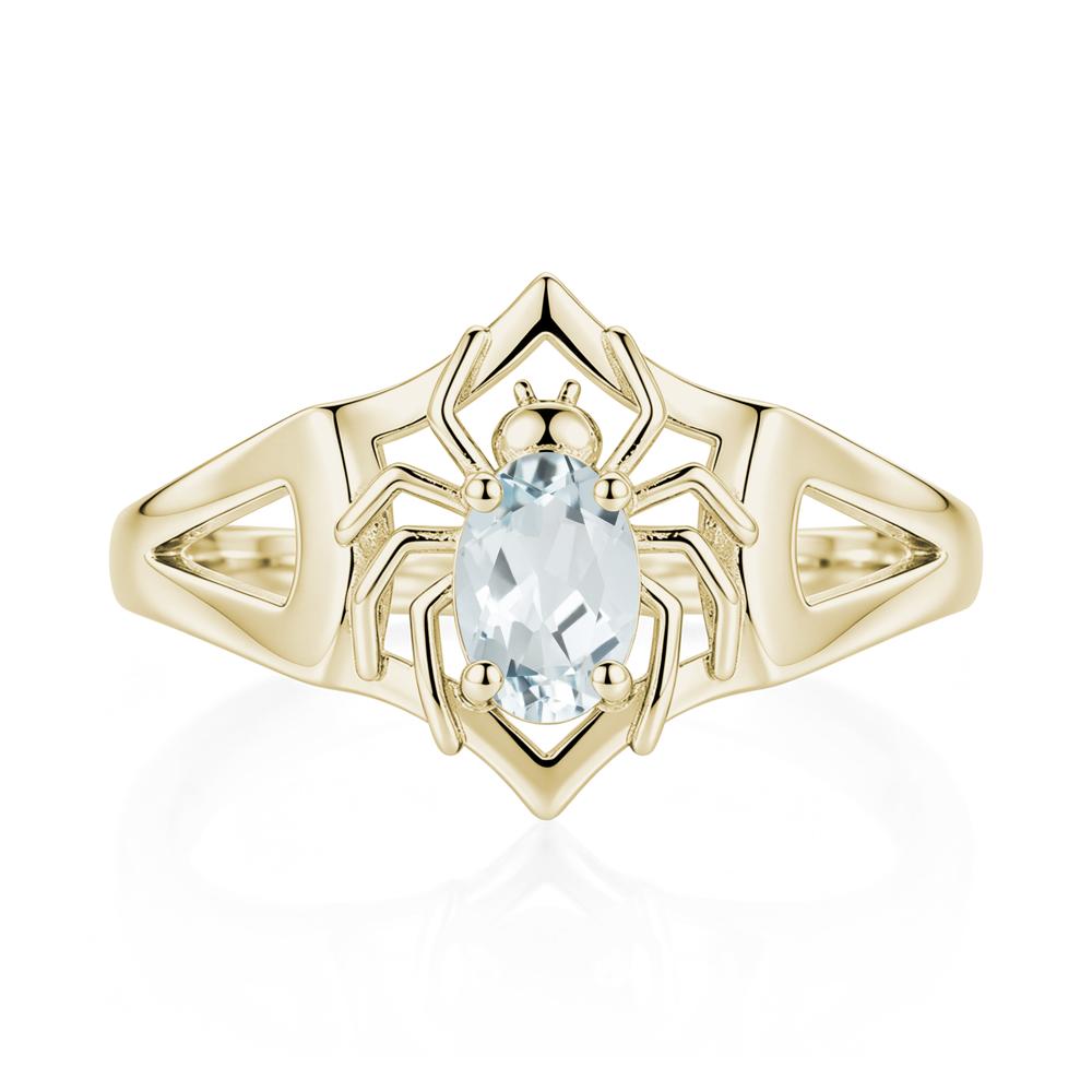 Gothic Rose Quartz Dark Spider Ring - LUO Jewelry #gemstone_Aquamarine