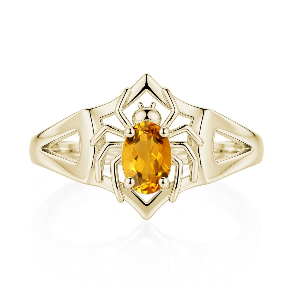 Gothic Rose Quartz Dark Spider Ring - LUO Jewelry #gemstone_Citrine
