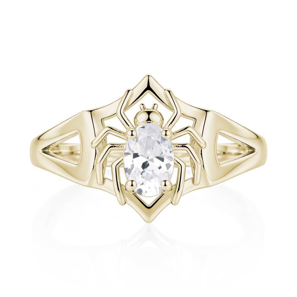 Gothic Rose Quartz Dark Spider Ring - LUO Jewelry #gemstone_Cubic Zirconia
