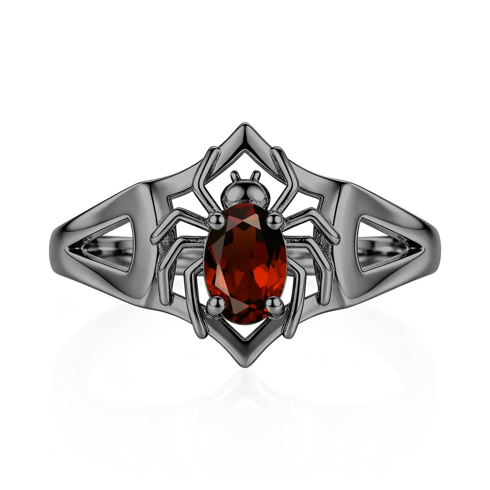 Gothic Rose Quartz Dark Spider Ring - LUO Jewelry #gemstone_Garnet