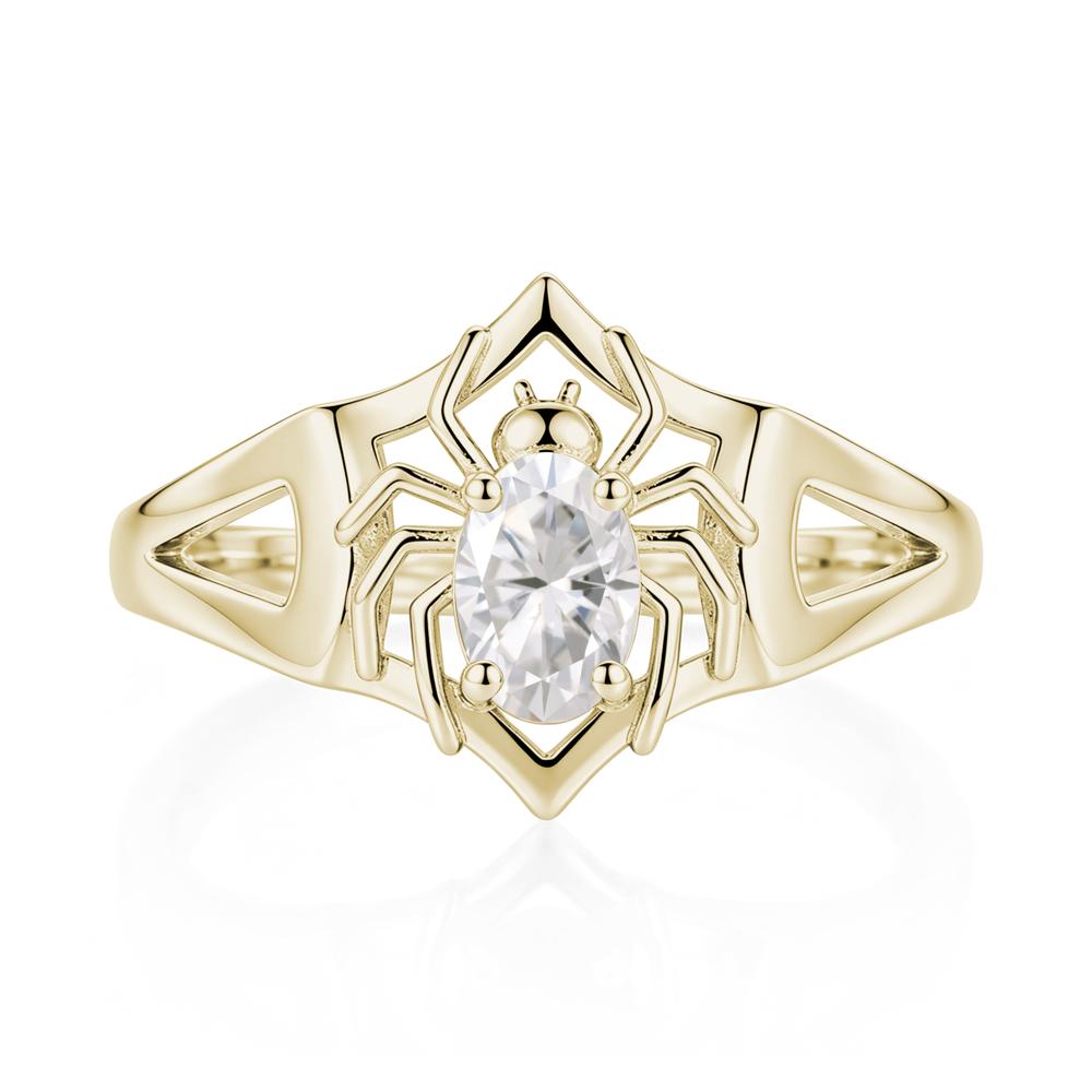 Gothic Rose Quartz Dark Spider Ring - LUO Jewelry #gemstone_Moissanite