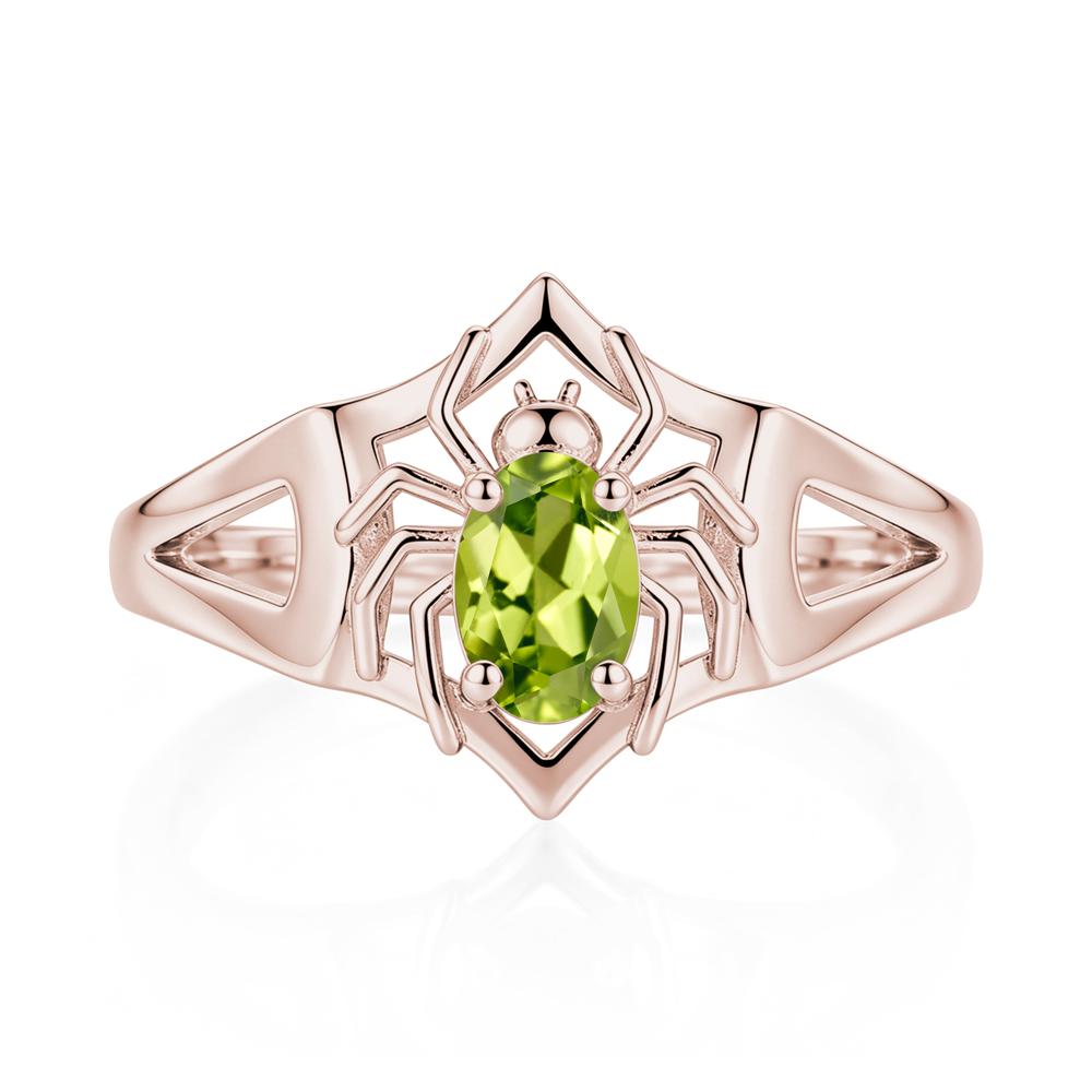 Gothic Rose Quartz Dark Spider Ring - LUO Jewelry #gemstone_Peridot