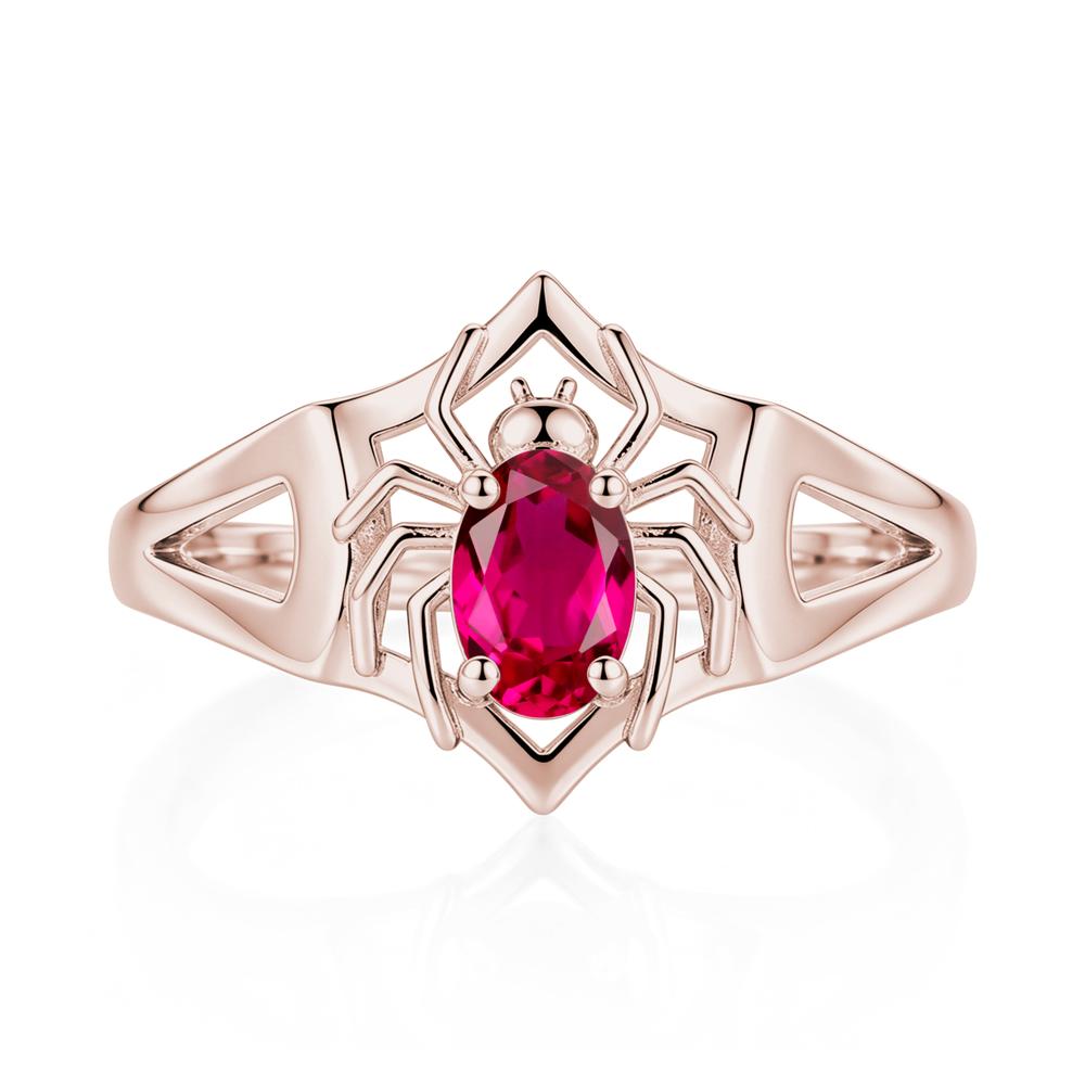 Gothic Rose Quartz Dark Spider Ring - LUO Jewelry #gemstone_Ruby