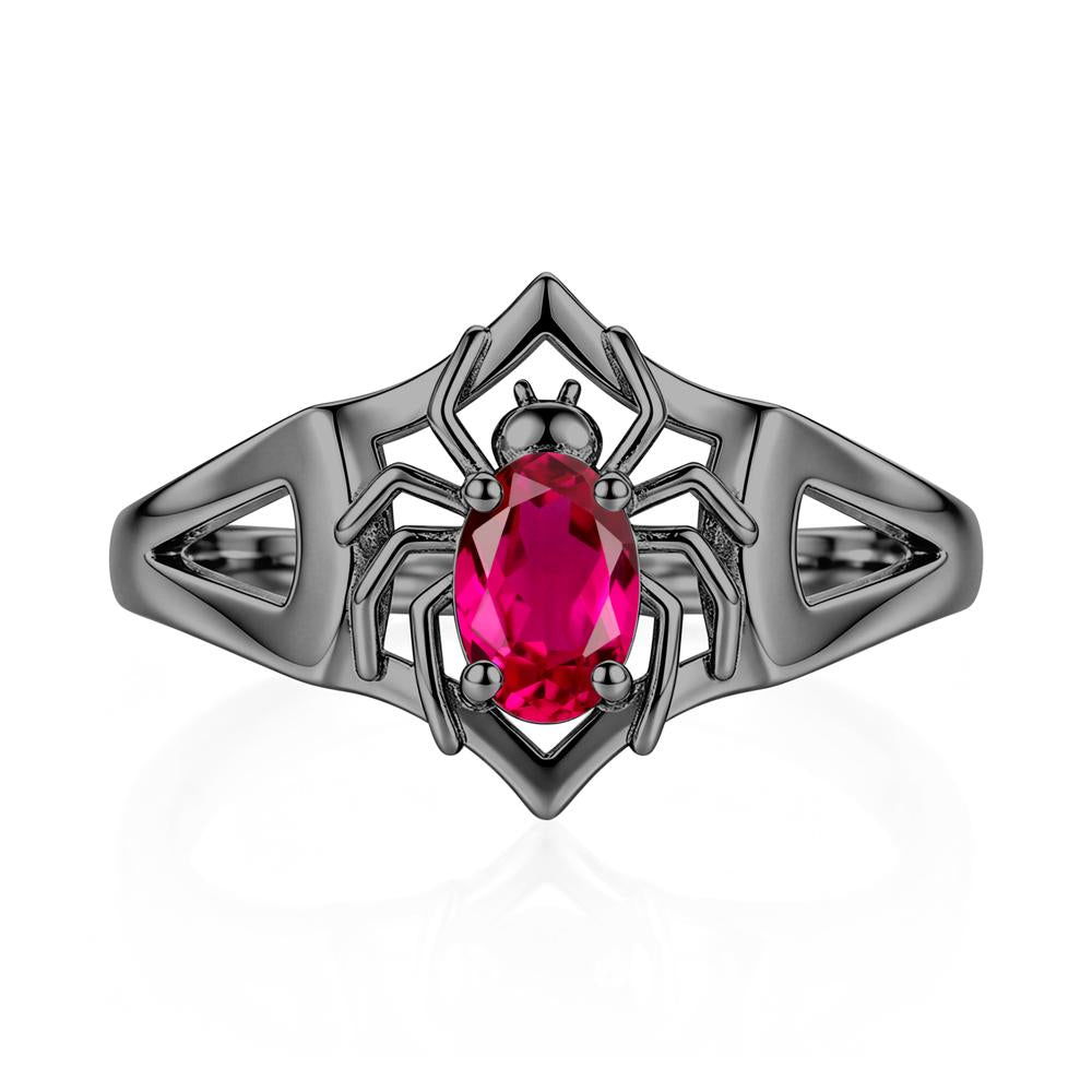Gothic Rose Quartz Dark Spider Ring - LUO Jewelry #gemstone_Ruby