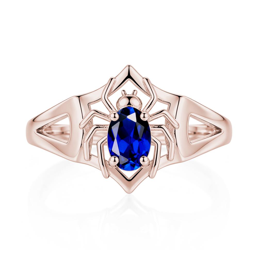 Gothic Rose Quartz Dark Spider Ring - LUO Jewelry #gemstone_Sapphire