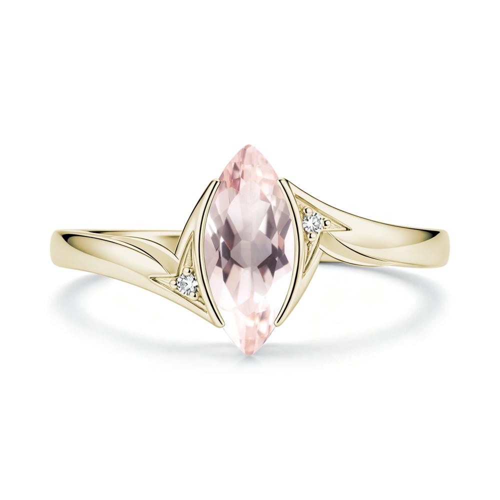 Marquise Cut Green Moissanite Tension Ring - LUO Jewelry #gemstone_Morganite