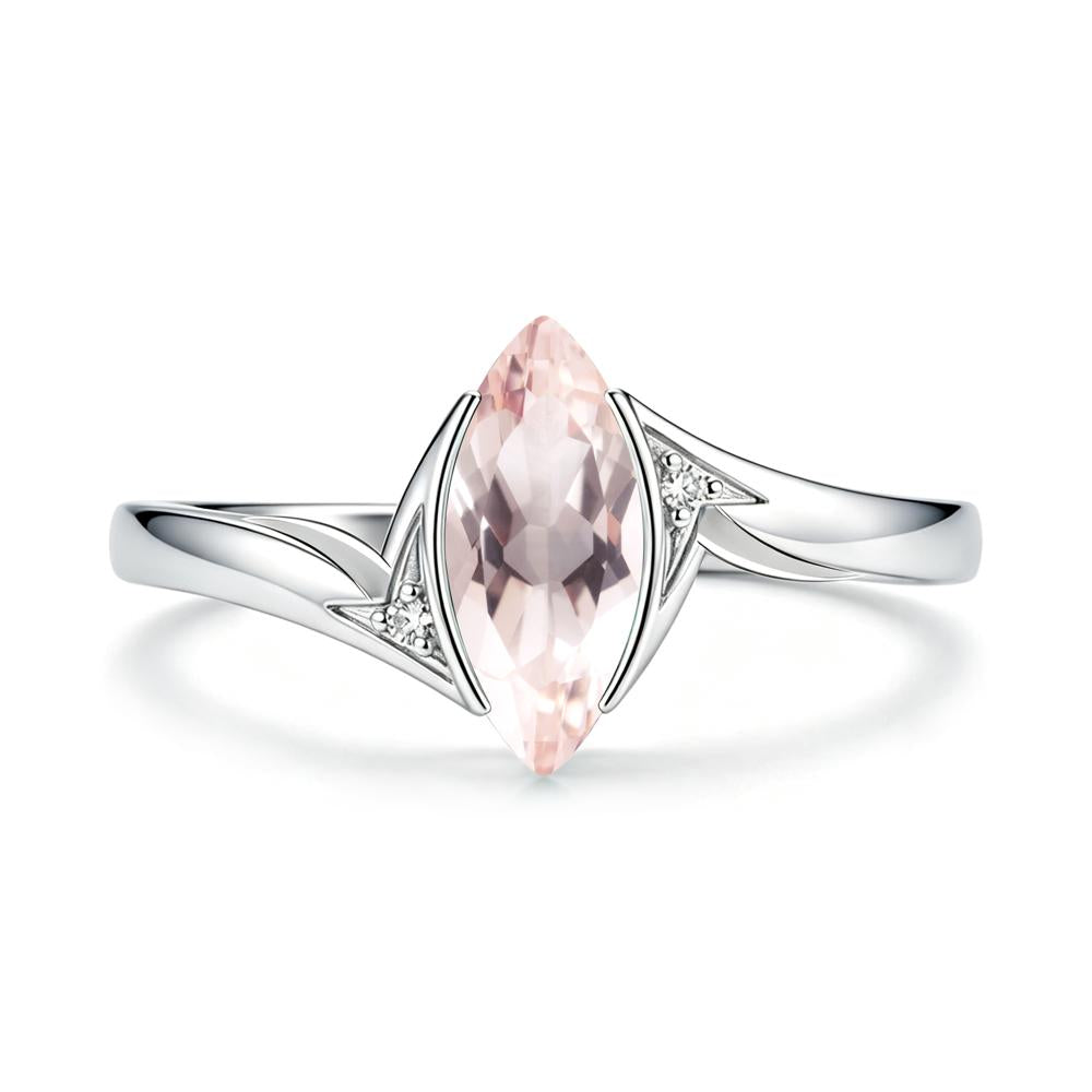 Marquise Cut Green Moissanite Tension Ring - LUO Jewelry #gemstone_Morganite