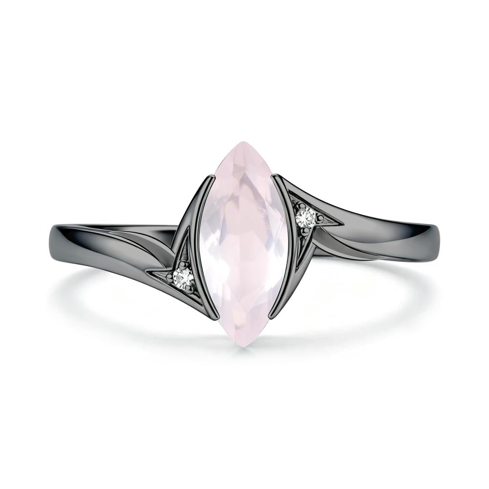Marquise Cut Green Moissanite Tension Ring - LUO Jewelry #gemstone_Rose Quartz