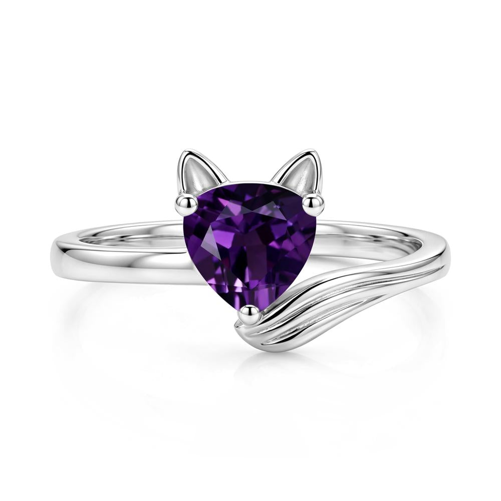 Trillion Cut Sapphire Fox Ring - LUO Jewelry #gemstone_Amethyst