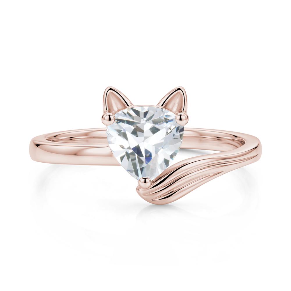 Trillion Cut Sapphire Fox Ring - LUO Jewelry #gemstone_Cubic Zirconia