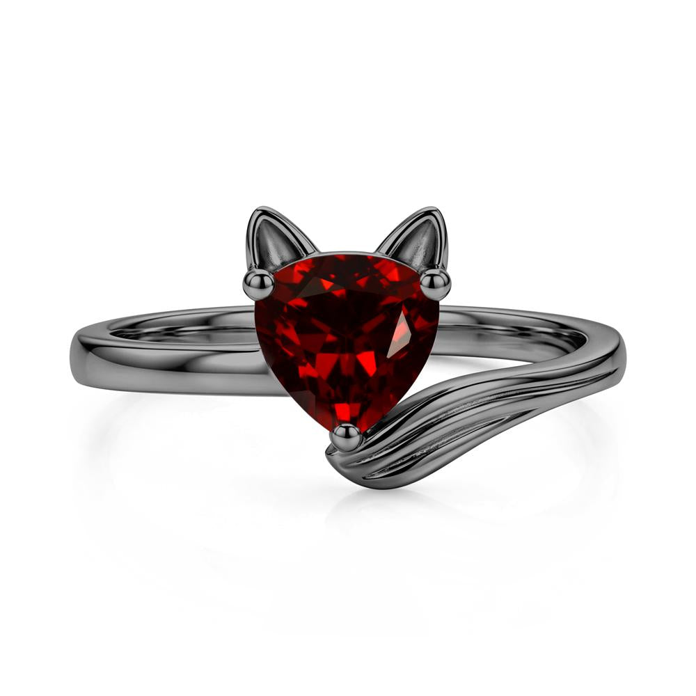Trillion Cut Sapphire Fox Ring - LUO Jewelry #gemstone_Garnet