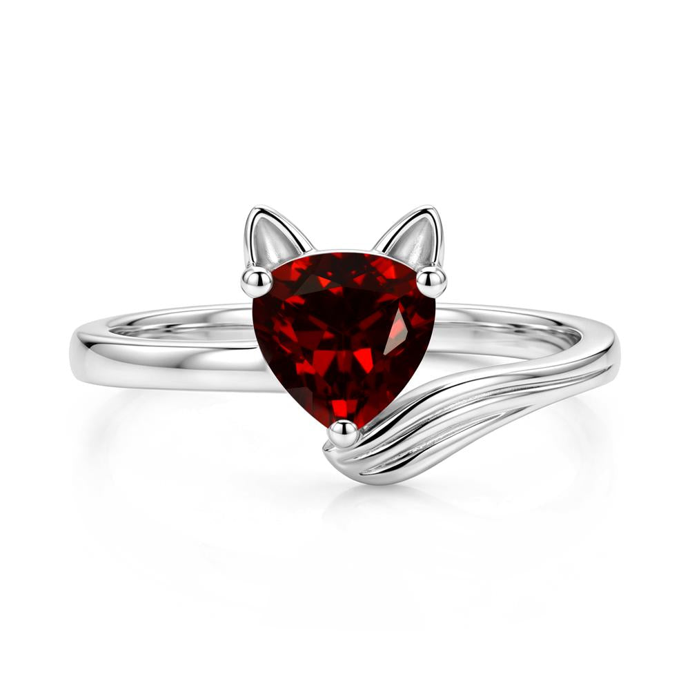 Trillion Cut Sapphire Fox Ring - LUO Jewelry #gemstone_Garnet