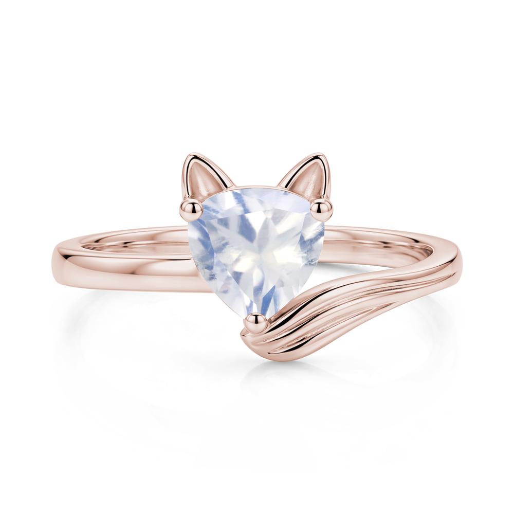 Trillion Cut Sapphire Fox Ring - LUO Jewelry #gemstone_Moonstone