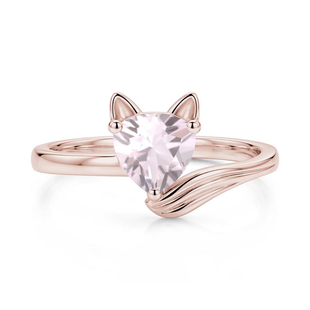 Trillion Cut Sapphire Fox Ring - LUO Jewelry #gemstone_Morganite