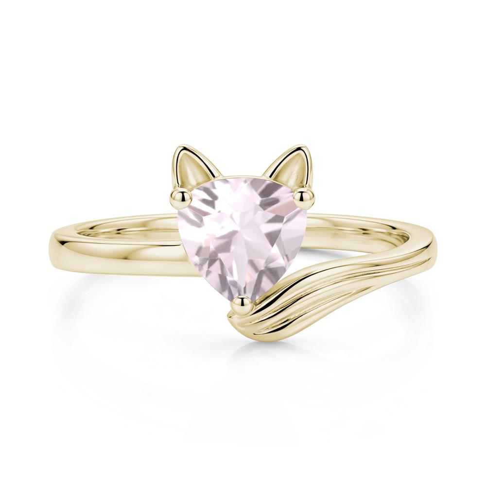 Trillion Cut Sapphire Fox Ring - LUO Jewelry #gemstone_Morganite