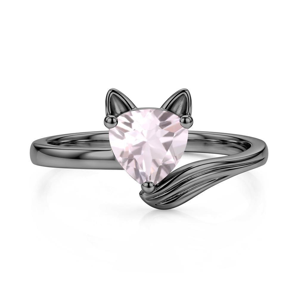 Trillion Cut Sapphire Fox Ring - LUO Jewelry #gemstone_Morganite