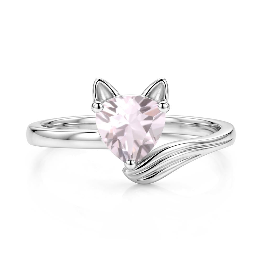 Trillion Cut Sapphire Fox Ring - LUO Jewelry #gemstone_Morganite