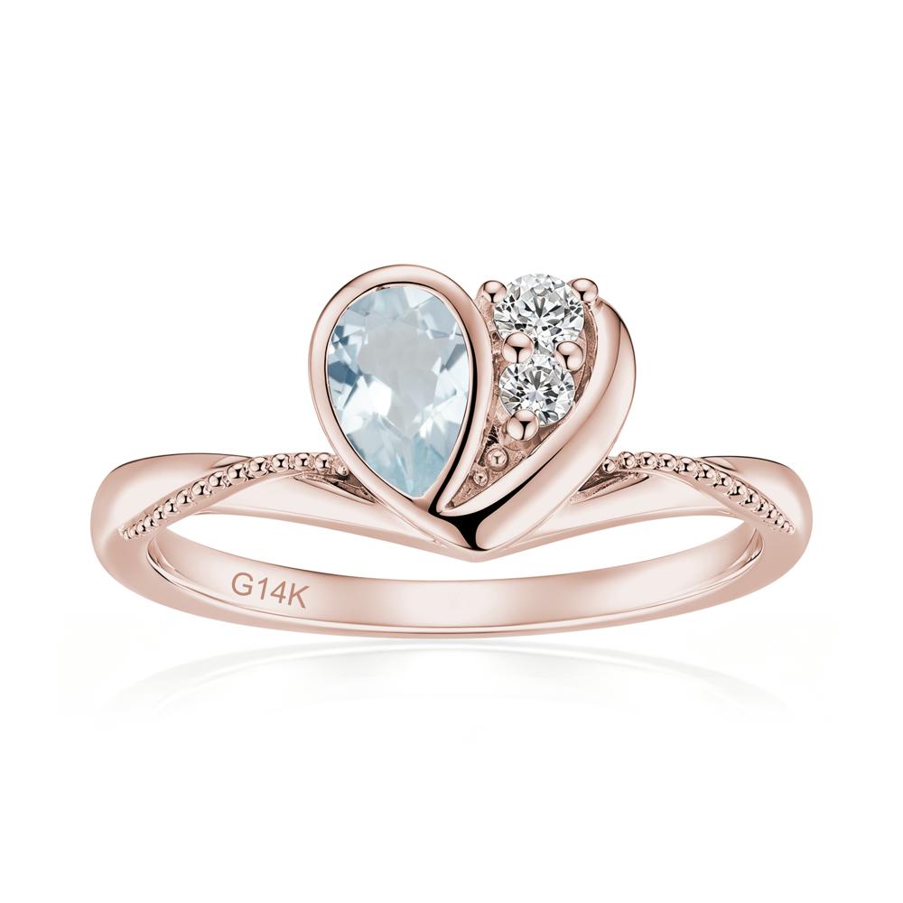 Bezel Setting Amethyst Milgrain Ring - LUO Jewelry #gemstone_Aquamarine