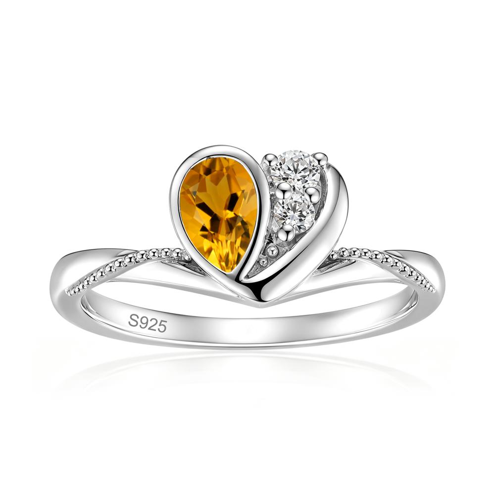Bezel Setting Amethyst Milgrain Ring - LUO Jewelry #gemstone_Citrine