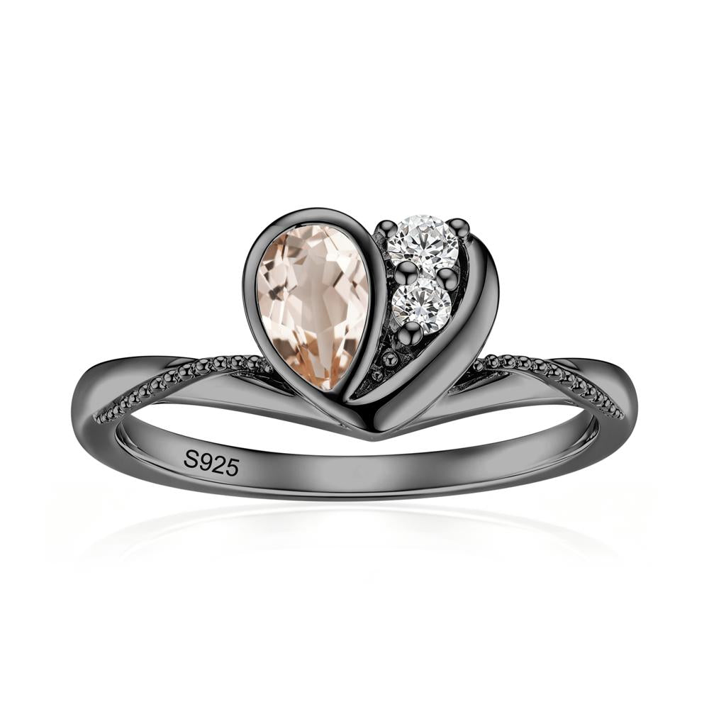 Bezel Setting Amethyst Milgrain Ring - LUO Jewelry #gemstone_Morganite