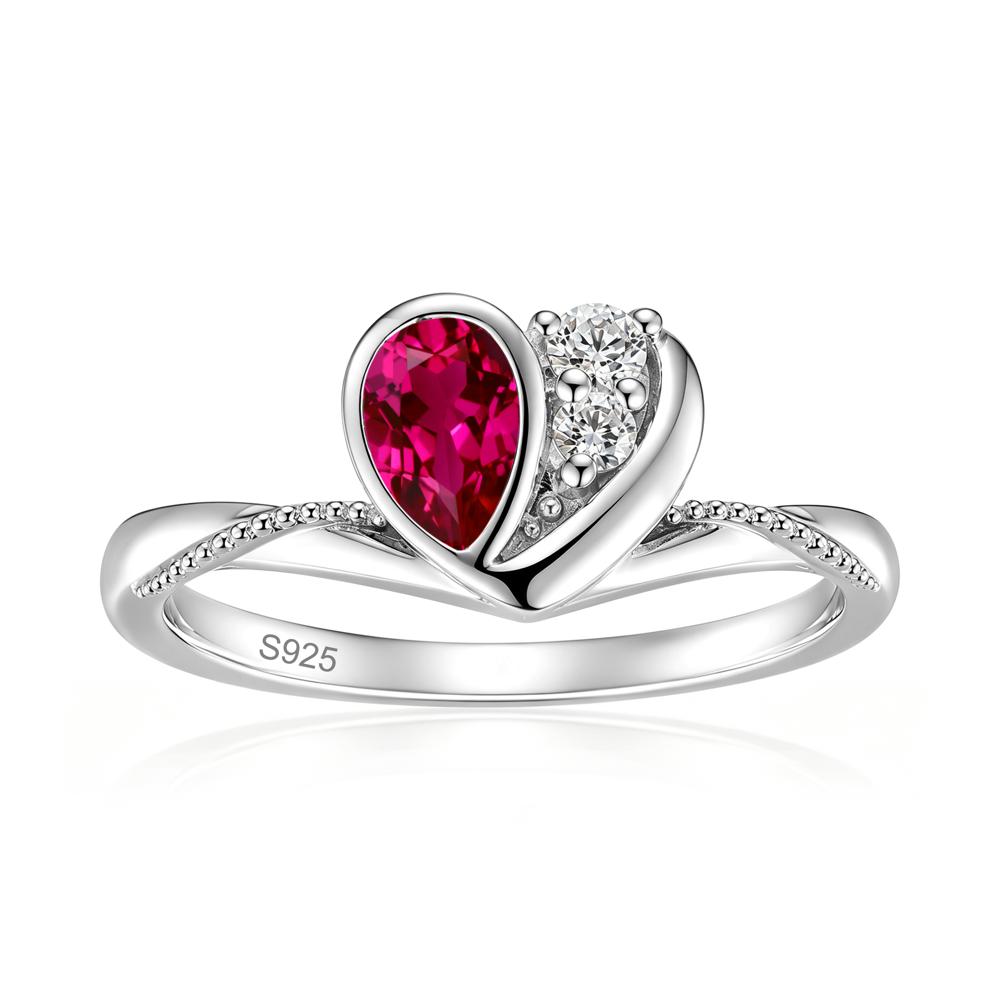 Bezel Setting Amethyst Milgrain Ring - LUO Jewelry #gemstone_Ruby