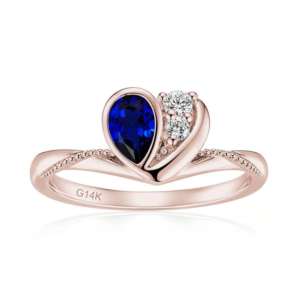 Bezel Setting Amethyst Milgrain Ring - LUO Jewelry #gemstone_Sapphire