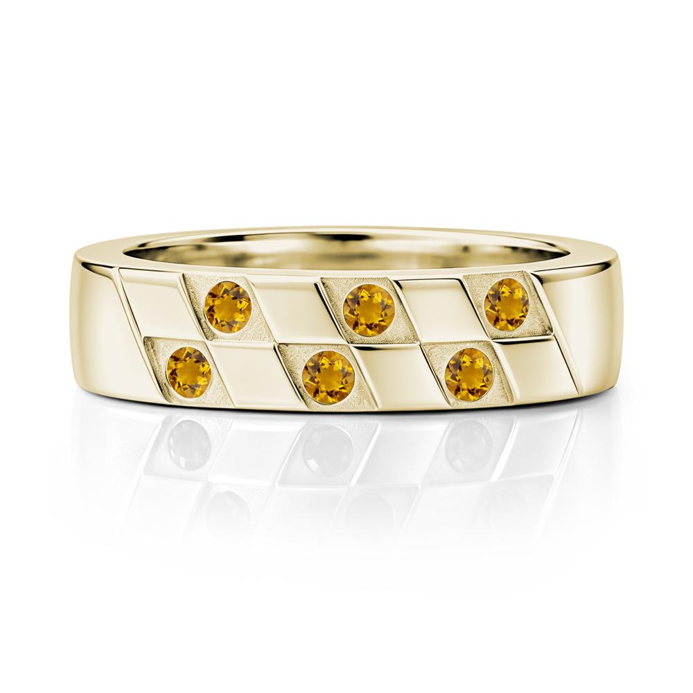 Moonstone Checkerboard Men's Ring - LUO Jewelry #gemstone_Citrine