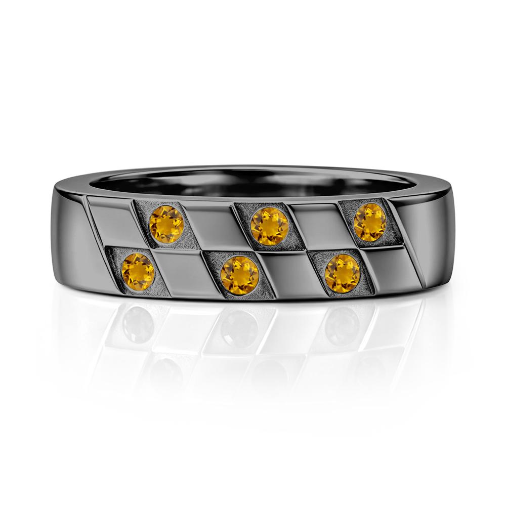 Moonstone Checkerboard Men's Ring - LUO Jewelry #gemstone_Citrine