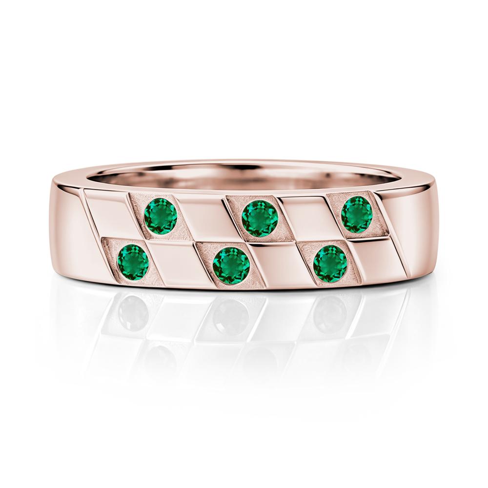 Moonstone Checkerboard Men's Ring - LUO Jewelry #gemstone_Emerald