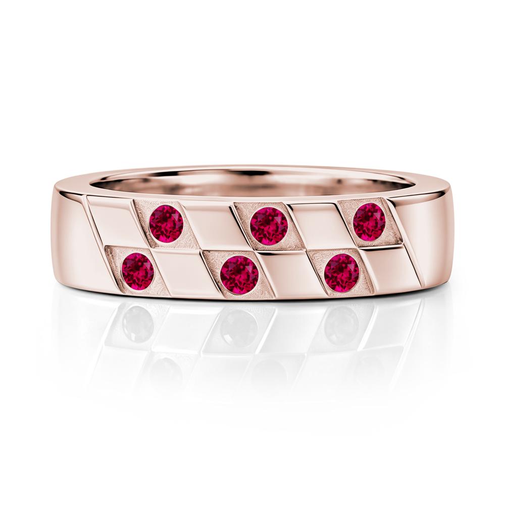 Moonstone Checkerboard Men's Ring - LUO Jewelry #gemstone_Ruby
