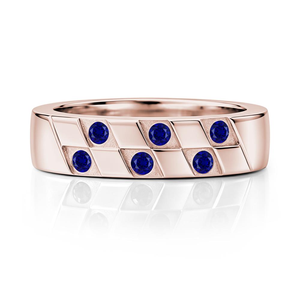 Moonstone Checkerboard Men's Ring - LUO Jewelry #gemstone_Sapphire