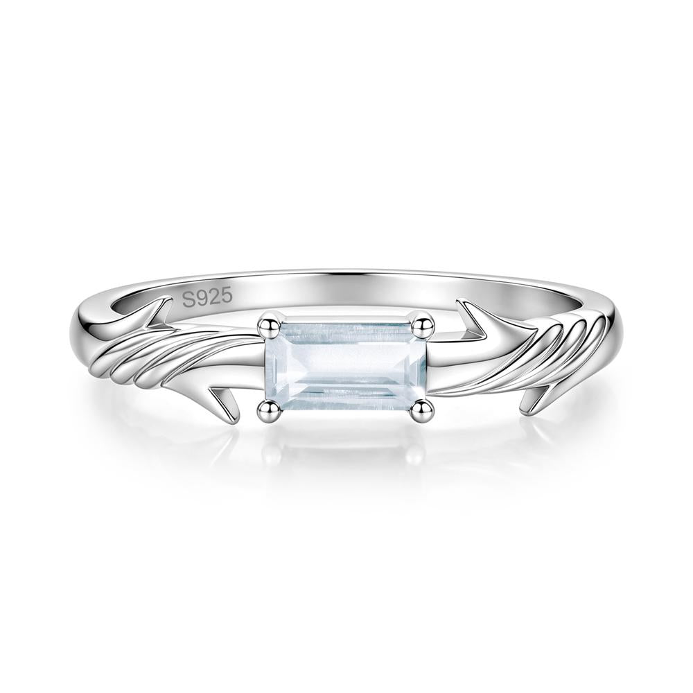 East West London Blue Topaz Twist Kont Ring - LUO Jewelry #gemstone_Aquamarine