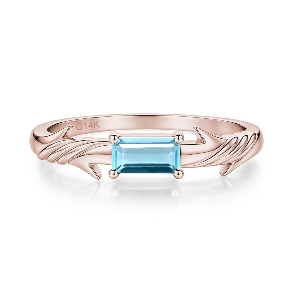 East West London Blue Topaz Twist Kont Ring - LUO Jewelry #gemstone_Swiss Blue Topaz