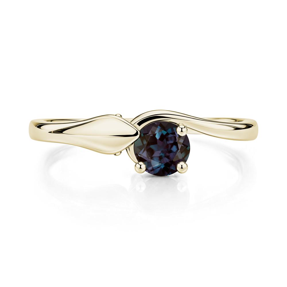 Minimalist Alexandrite Twist Snake Ring - LUO Jewelry #gemstone_Alexandrite