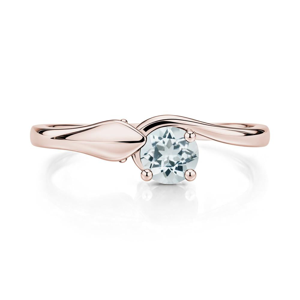 Minimalist Alexandrite Twist Snake Ring - LUO Jewelry #gemstone_Aquamarine