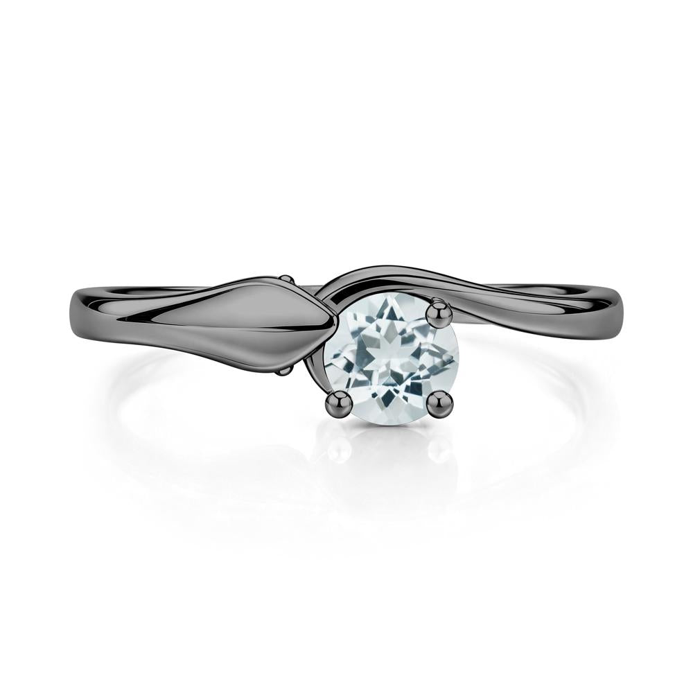 Minimalist Alexandrite Twist Snake Ring - LUO Jewelry #gemstone_Aquamarine