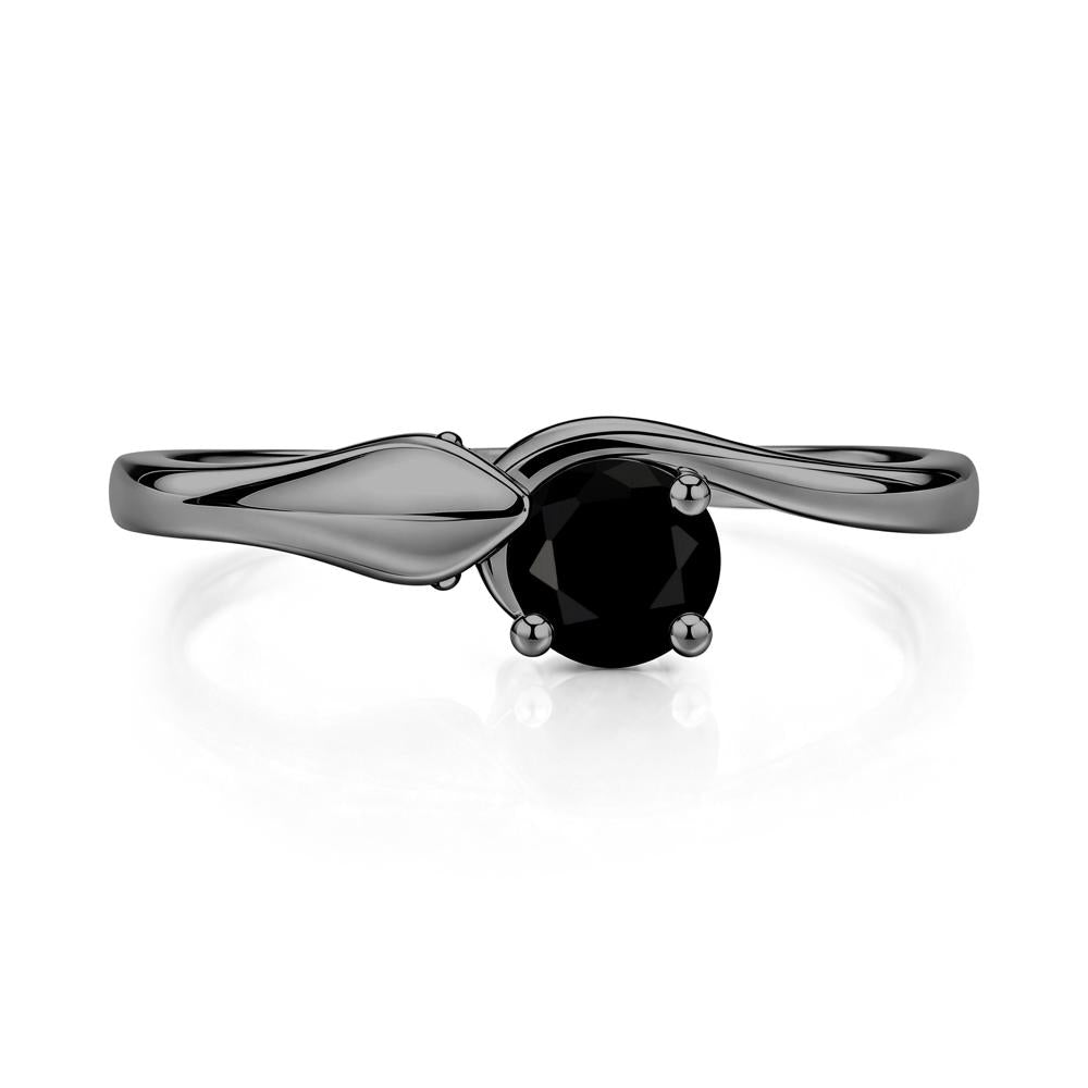 Minimalist Alexandrite Twist Snake Ring - LUO Jewelry #gemstone_Black Spinel
