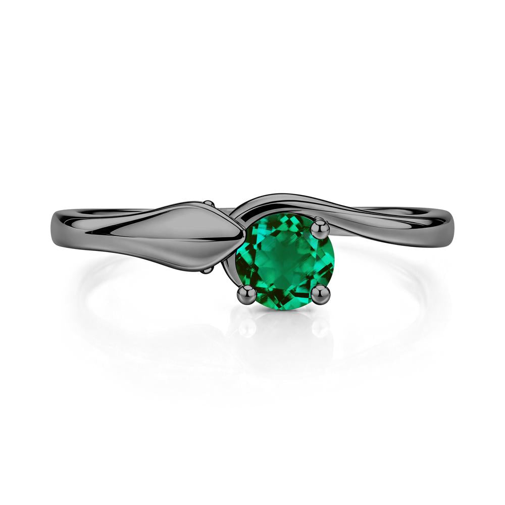 Minimalist Alexandrite Twist Snake Ring - LUO Jewelry #gemstone_Emerald