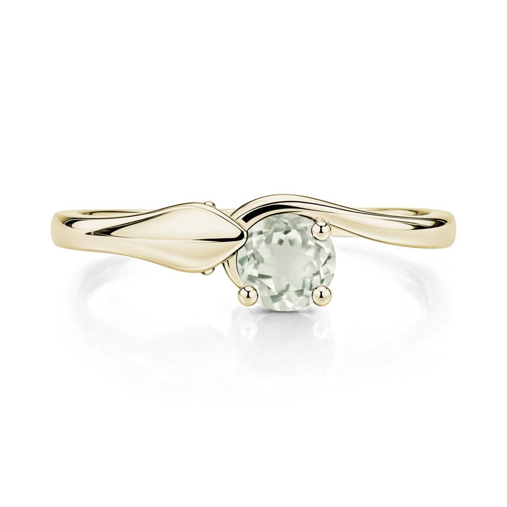 Minimalist Alexandrite Twist Snake Ring - LUO Jewelry #gemstone_Green Amethyst