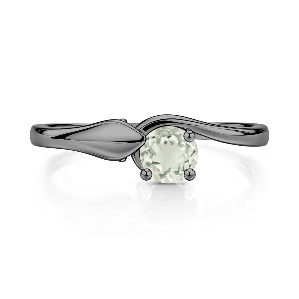 Minimalist Alexandrite Twist Snake Ring - LUO Jewelry #gemstone_Green Amethyst
