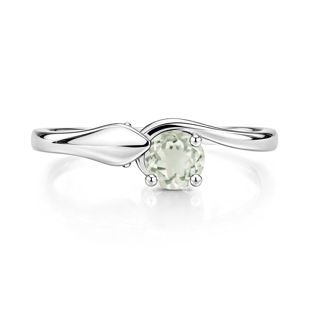 Minimalist Alexandrite Twist Snake Ring - LUO Jewelry #gemstone_Green Amethyst