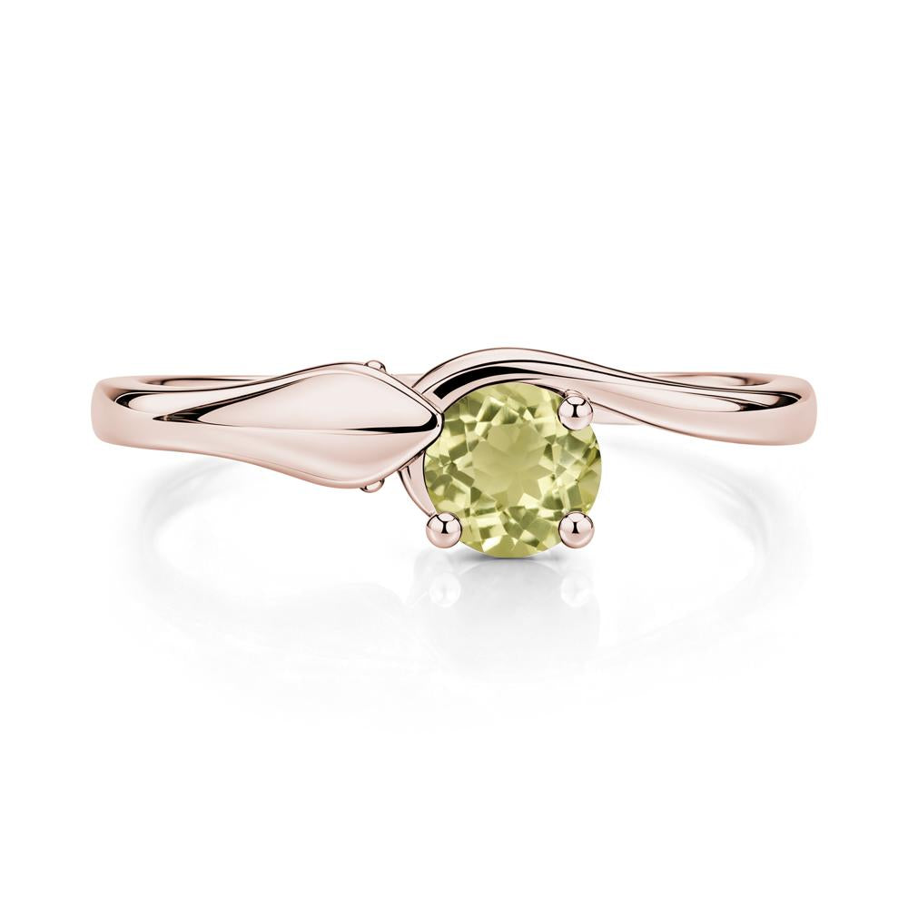 Minimalist Alexandrite Twist Snake Ring - LUO Jewelry #gemstone_Lemon Quartz
