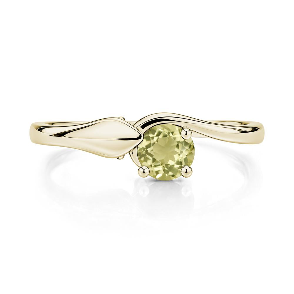 Minimalist Alexandrite Twist Snake Ring - LUO Jewelry #gemstone_Lemon Quartz