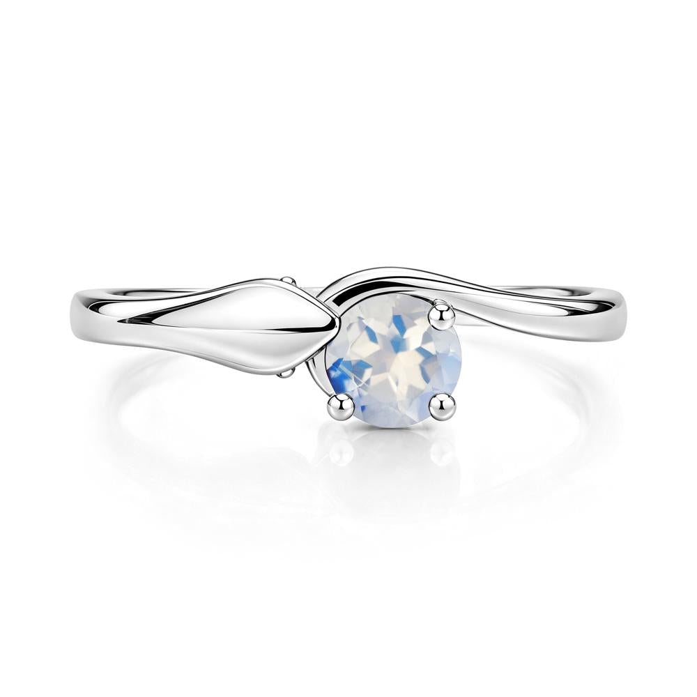 Minimalist Alexandrite Twist Snake Ring - LUO Jewelry #gemstone_Moonstone