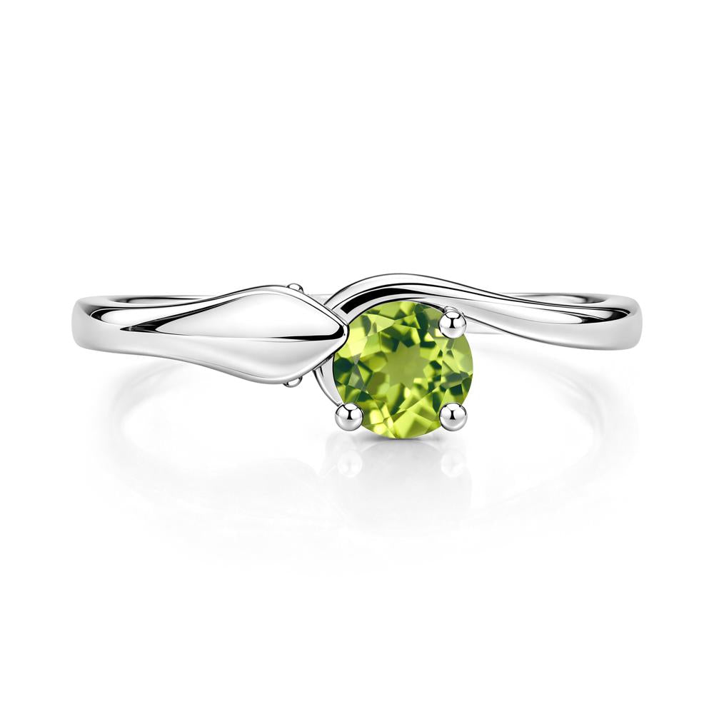 Minimalist Alexandrite Twist Snake Ring - LUO Jewelry #gemstone_Peridot