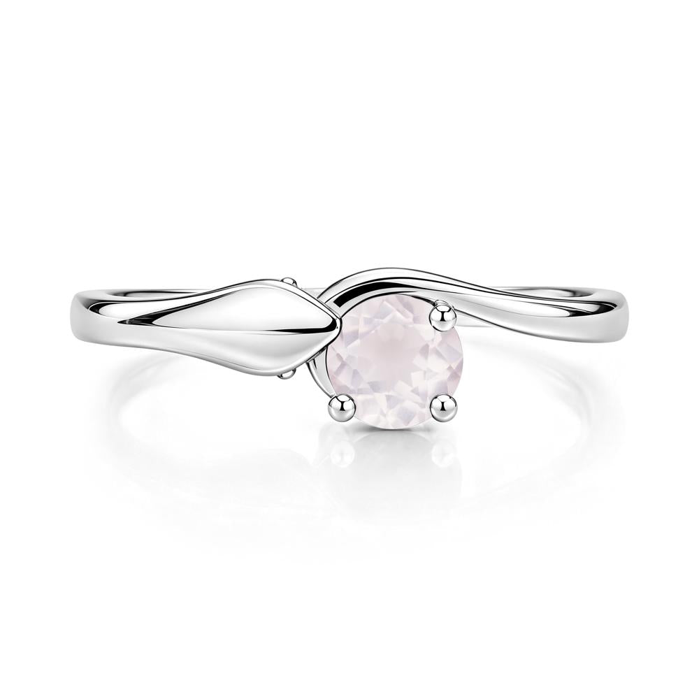 Minimalist Alexandrite Twist Snake Ring - LUO Jewelry #gemstone_Rose Quartz