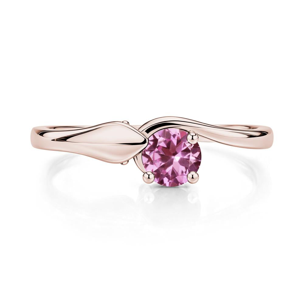 Minimalist Alexandrite Twist Snake Ring - LUO Jewelry #gemstone_Pink Sapphire