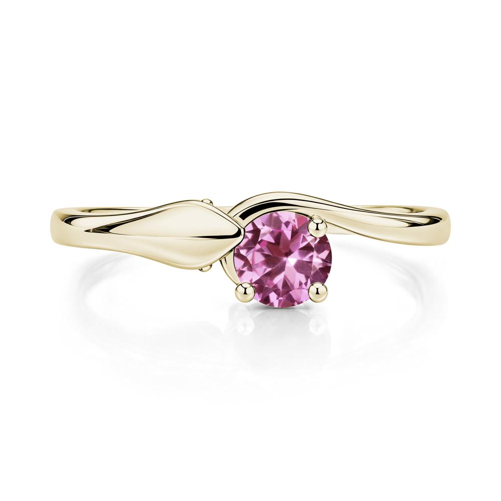 Minimalist Alexandrite Twist Snake Ring - LUO Jewelry #gemstone_Pink Sapphire