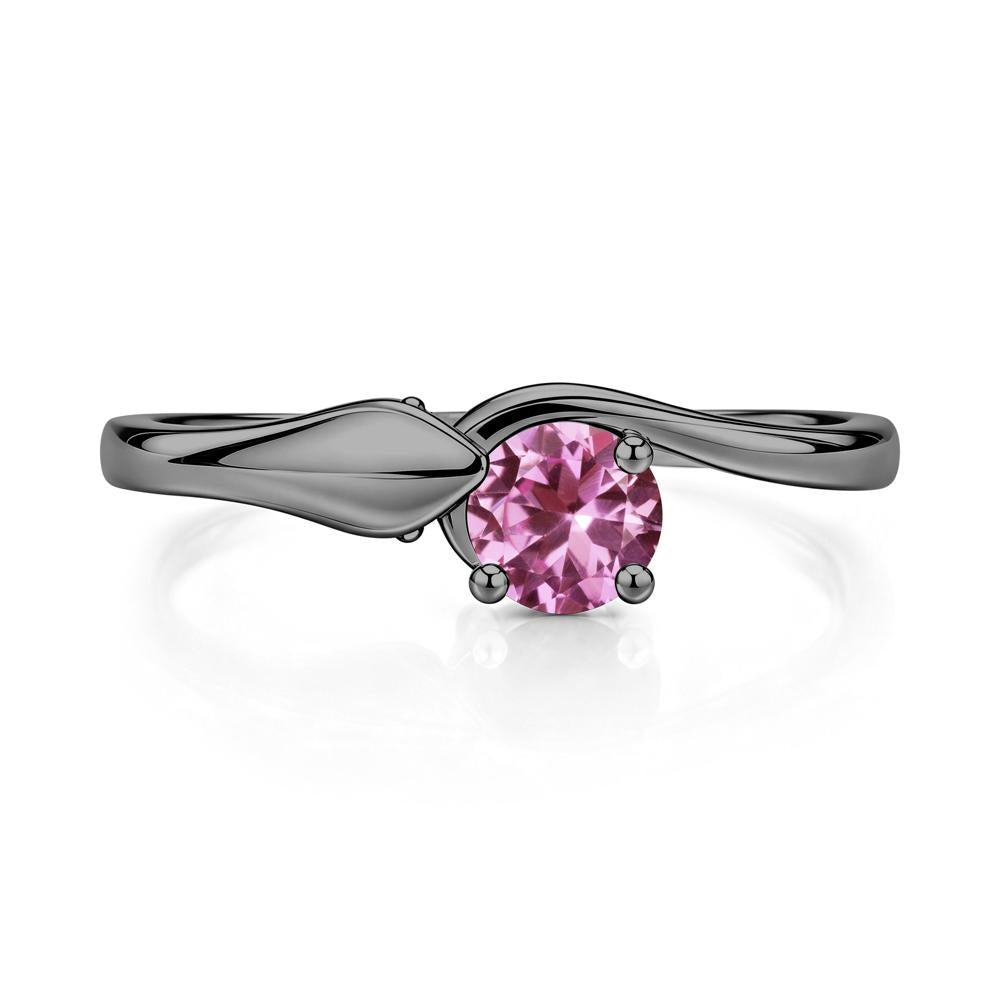 Minimalist Alexandrite Twist Snake Ring - LUO Jewelry #gemstone_Pink Sapphire