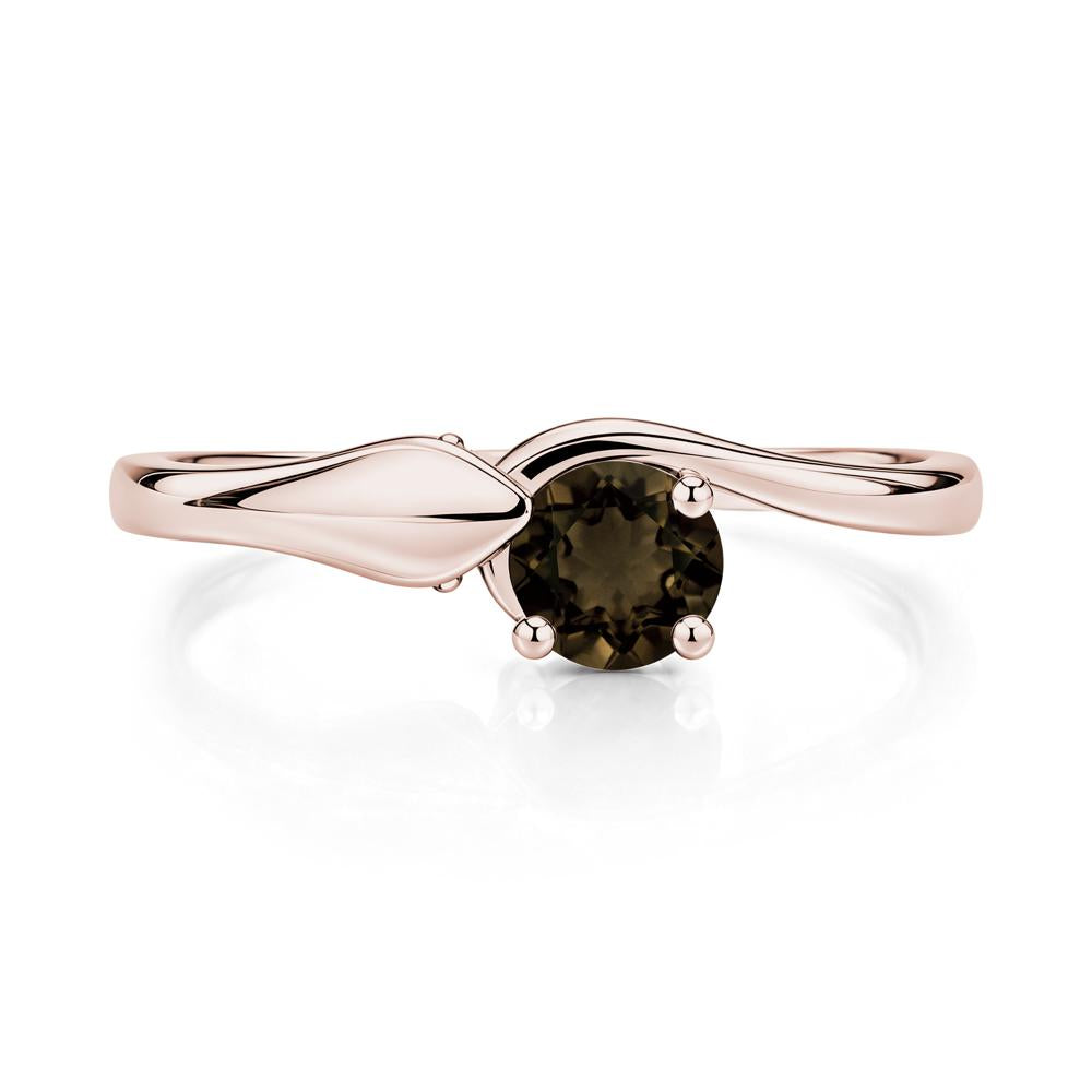 Minimalist Alexandrite Twist Snake Ring - LUO Jewelry #gemstone_Smoky Quartz